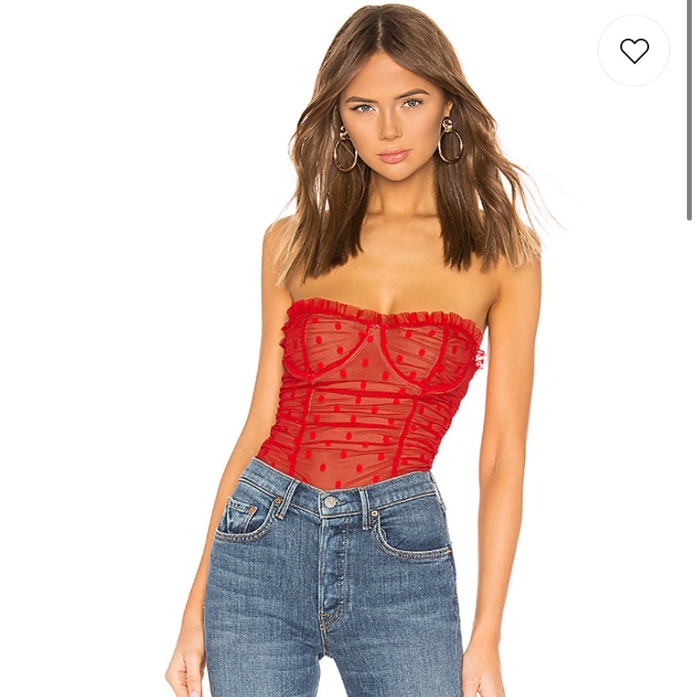 Majorelle Wynn bodysuit in red